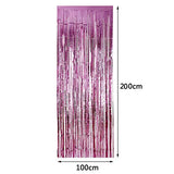 SYGA 1 Pieces 2x1 Meter Metallic Decoration Curtain Foil for Party Celebrations- Light Purple