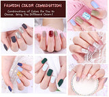 SYGA Press on Gel Nails 30 Pcs With Double Sided Jelly Adhesive Nail Glue Nail Filer, Fake Nails Long Lasting Press, Ready made Nails. (FakeNails-F635-8)
