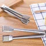 SYGA 1 Piece Stainless Steel Perforated Food Clip Bread Clip Barbecue Steak Food Clip