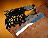 Syga Wallet Ninja 18 in 1 Multi-purpose Credit Card Size Steel Pocket Tool with Smart Cover (Black)