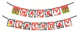 SYGA Happy Birthday Banner with Pet Animals Farm House Decorative Party Photo Props Banner