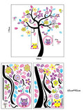 SYGA Colorful Owl Tree PVC Vinyl Wall Sticker