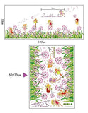 SYGA Dandelion Flower Fairy Wall Stickers Baseboard Removable Wall Sticker Decal, Children Kids Baby Home Room Nursery Living Room Kitchen Bedroom DIY Decorative Adhesive Art Wall Mural Vinyl Decals