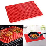 SYGA Silicone Baking Mat - Nonstick Reusable Heat Resistant Roasting Cooking Mat, Fat Reducing Silicone Mats (Red)