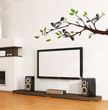 SYGA PVC Vinyl Wall Stickers for Living Room Self Adhesive Stickers, Cukoos on Tree Branch