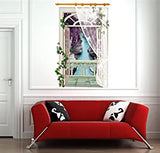 SYGA 3D Window Mountain View Decals Design Wall Stickers SK_FUYY_A