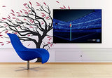 SYGA Pink Leaves Tree PVC Vinyl Wall Sticker