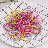 SYGA Elastic Hair Ties for Thin Hair,Ponytail Holders Value Pack for Newborn Girls,100pcs/pack Multicolor Mixed-5105