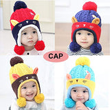 SYGA Baby Boys Girls Winter Earflap Beanie Hat Knitted Pompom Cap