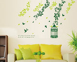 Syga Bird cage Garden Scenery Wall Stickers 968