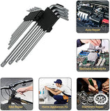 SYGA 9Pcs Allen Hex Key Set Metric Torx Star Hexagaon Wrench Set for Bike Furniture Assembly Bicycle Repair Household DIY and Craft with Holder T10 T15 T20 T25 T27 T30 T40 T45 T50