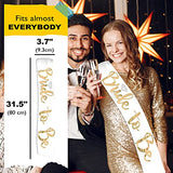 SYGA Bride to Be Sash - Bachelorette Party Sash Bridal Shower Hen Party Wedding Decorations Party Favors Accessories- White