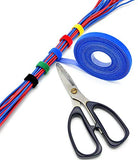 SYGA Reusable Cable Straps Cable Ties Hook & Loop Nylon Fastening Tape Wire Organizer, Interlocking Fastening Cable Binder Tie for Apparel, Home Textile, Industrial Use and More- 10m x 15mm Assorted Color