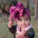 SYGA 1 Piece Velvet Bow Shape Baby Head Band_Purple_19.5 * 11cm