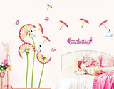 Syga Flower Umbrella Wall Stickers A_FSYS