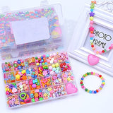 SYGA Beads for Kids Crafts Children's Jewellery Making Set Kit DIY Bracelets Necklace Hairband and Rings Craft Kits Birthday for 4, 5, 6, 7-Year-Old Little Girls-Multicolor, QL-00012