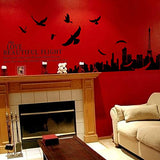 SYGA DIY Wall Stickers City Building Home Decoration