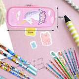 SYGA Unicorn Pencil Case Pouch Portable Multifunction Pen Bag with Compartments for Kids Teen, Type 5
