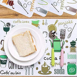 SYGA Set of 4 Coffee Cup Design Washable Table Mats, Place Mat(Green)