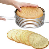 SYGA Cake Adjustable Stainless Steel Mousse Mould Multi Layer Cake Slicer Cutter