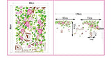 Syga Pink flower and cage wall stickers A_SFSO_Pink