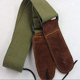 SYGA Cool Design Cotton Leather Guitar Strap(Green)