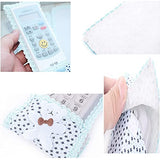 SYGA Fancy Cartoon Bear Fabric Lace Remote Cover TV AC Set Top Box Remote Control Case Teddy Bear Gadgets Appliances- Blue, Set of 3 Pcs