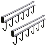 SYGA 2 Pieces Wall Hanger 6 Pin Nail Free Rack