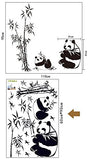 Syga Panda Bamboo Tree Wall Stickers (Length 110cm* Height 90cm)