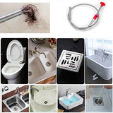 SYGA Drain Sink Snake Clog Cleaning Accessories, Spring Pipe Cleaner Hooks, Multifunctional Stick Cleaning Claw, Sewer Dredging Hair Purifier Extraction Tool for Kitchen, Bathtub, Shower and Sink-90cm
