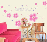 Syga Pink Flowers Wall Stickers A_MSFH_A