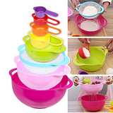 SYGA 10 Pcs Colorful Mixing Bowls Set with Measuring Cups