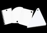 SYGA 4pcs/Set Cake Scraper Icing Smoother Cake Edge Side Decorating Tools Scraper Pastry Butter Dough (White)