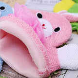 SYGA Bunny Face Cartoon Bathing Gloves Children Cartoon Bath Towel Baby Bath Gloves(Pink)