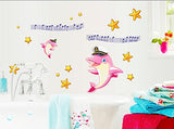 SYGA Pink Whale Wall Stickers Wall Decals Design A_MSOY