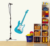 Blue Guitar Wall Stickers A_FSSH