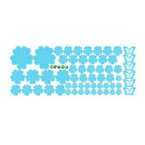 SYGA Bedroom Living Room Flower Wall Sticker Sky Blue