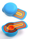 SYGA 6 Pcs Measuring Baking Spoons Cups Kitchen Tools Teaspoon Rainbow Colors Utensil