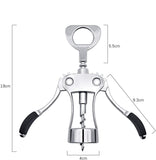 SYGA Wing Corkscrew Zinc Alloy Wine Opener with Non-Slip Silicone Handle Professional Multifunctional 2 in 1 Red Wine Beer Bottle Opener for Home Bars Cafs Restaurants and More - Black, A30-1