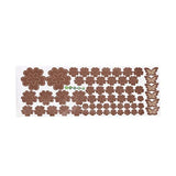 SYGA Bedroom Living Room Flower Wall Sticker Brown