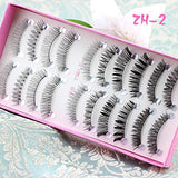 SYGA 10 Pairs False Eyelashes Faux Mink Lashes Natural Look Wispy Fake Eyelashe Fluffy Volume Long Thick Lashes