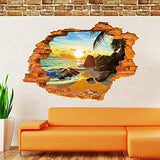 SYGA Super Sun Beach Fashion Creative 3D Stereoscopic Wall Stickers