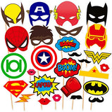 SYGA 19 Pieces Super Heros Masks Cartoon Party Supplies Favors for Kids