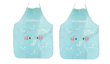 SYGA Set of 2 Cute Elephant Waterproof Kitchen Apron for Women or Children