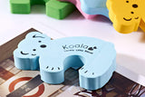 SYGA Children Safety No Finger Pinch Foam Door Stopper Colorful Animal Cushion Protection from Door Slamming Baby Child Kid Cushiony Finger Hand Safety, Curve Doggie Shaped Door Stop Guard-12Pcs Set, Multicolor
