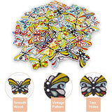 Syga 50 Pieces Butterfly 2 Holes Wooden Buttons Sewing DIY Craft Scrapbooking