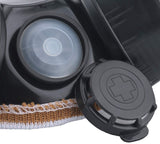 SYGA Pesticide Formaldehyde Paint Spray Protection Double Tank Reusable Respirator Activated Carbon Silicone Antivirus with Inbuilt Filter Half Mask for Unisex (Black)