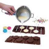 SYGA 6-Cavity Lolipop Shape Chocolate Silicon Mould Candy Jelly Mold