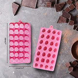 SYGA 28-Cavity Emoji Emotion Cake Mold Smiley Chocolate Candy Baking Mould Pink