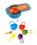 SYGA 6 Pcs Measuring Baking Spoons Cups Kitchen Tools Teaspoon Rainbow Colors Utensil